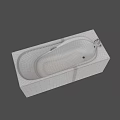 Modern White Rectangular Bathtub With Sleek Surface And Built In Design