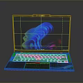 Notebook Laptop Portable Computer Portable Laptop Computer Peripherals 3d model