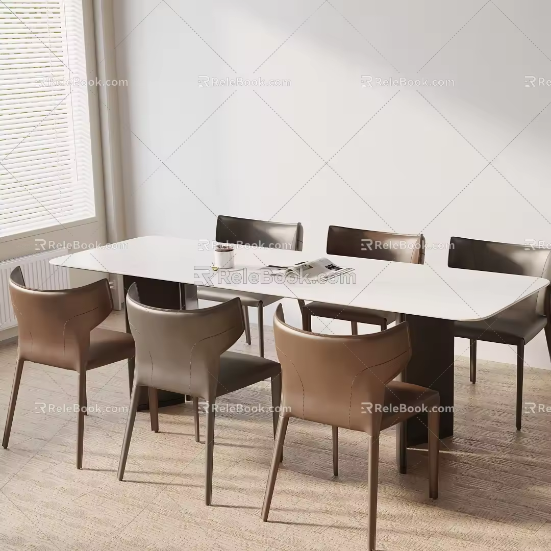 Modern table combination 3d model