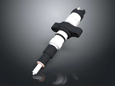 High Precision Black And White Cylindrical Industrial Component With Segmented Structure Smooth Surface And Finish 3d model