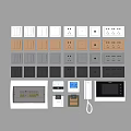 Modern Switch Socket Panel 3d model