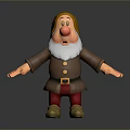 Cartoon Dwarf Character With Yellow Hat Brown Coat Red Pants White Beard And Red Nose