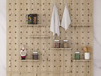 Nordic Wall Shelf Accessories Wall Decorations Pendant Ornaments Combination 3d model