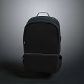 Black Sleek Design Backpack With Multiple Compartments For Daily Use 3d model