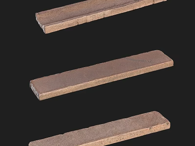 Road Infrastructure Long Brown Textured Strips For Construction Applications 3d model