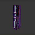 Modern Purple LIGHTSON Vertical Structure With Transparent Glass Panels