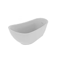 Modern White Freestanding Bathtub With Elegant Shape For Bathroom Interior Design
