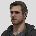 Game Movie Character In Black Hooded Jacket Dark Gray Tshirt And Jeans