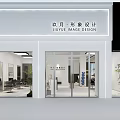 Modern Beauty Hair Salon Interior Design With White Decor Reception Desk Hairdressing Chairs And Mirrors