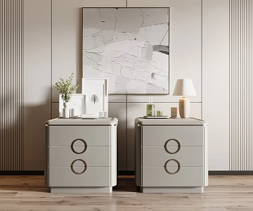 Modern bedside table 3d model