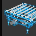 Industrial Roller Conveyor Equipment With Metal Frame And Stable Support Legs