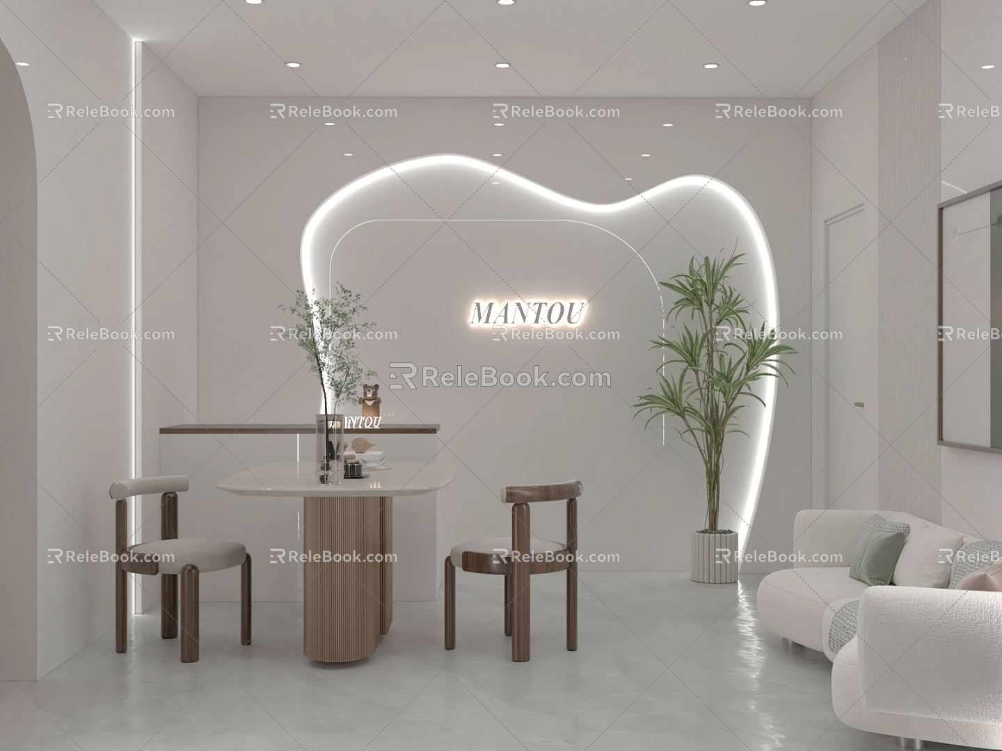 Beauty reception room 3d model