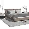 Modern Double Bed 3d model