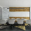 Modern Public Office Space With Open Workstations Green Plants Bright Lighting And Wooden Flooring