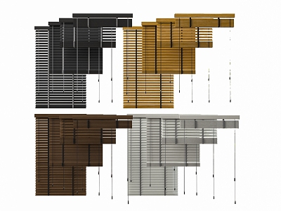 Modern venetian blinds Wooden venetian blinds venetian blinds 3d model