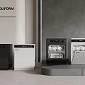 POLIFORM Modern Kitchen Appliances Black White Dishwashers And Washing Machines