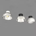 Cream wind ceiling lamp 3d model