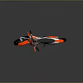 Red and White Dirt Motorcycle With Sporty Design Black Seat And Silver Exhaust