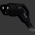 Black Electric Car Charging Gun Supporting CCS And CHAdeMO Charging Standards