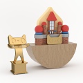 E-commerce US Chen Tmall Trophy Cartoon Castle Taobao Tmall Activity Page Material 3d model