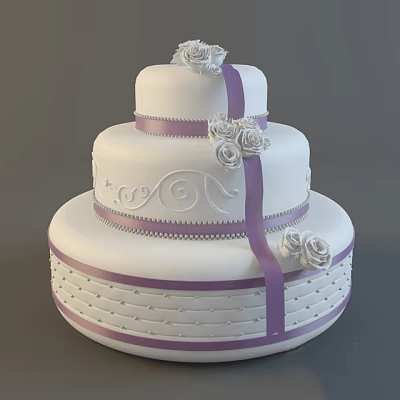 Cake Three Layer Cake 3d model