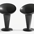 Modern Black Bar Stools With Sleek Round Seats And Tapered Bases