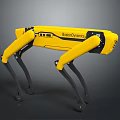 Yellow Four Legged Robot By Boston Dynamics With Mechanical Legs 3d model