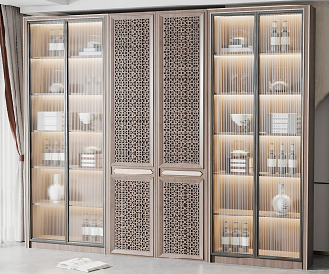 New Chinese Decorative Cabinet 3d model