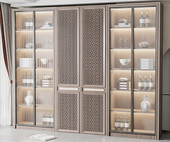 New Chinese Decorative Cabinet 3d model