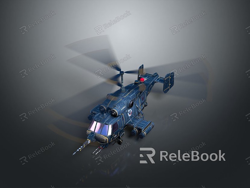 Modern gunship helicopter helicopter gunship combat helicopter model