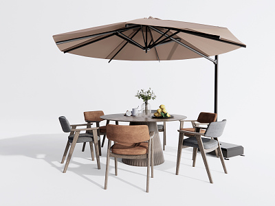 Quiet outdoor tables and chairs model