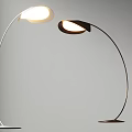 Sleek Modern Arched Floor Lamps With Curved Arm And Illuminated Shade For Home Interior