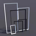 Minimalist Picture Frames In Black And White With Various Sizes And Modern Design
