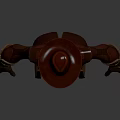 3D Cowboy Style Character Model Wearing Brown Coat Blue Pants Leather Gloves And Red Scarf