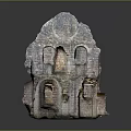 Ancient Architecture Ruins With Brick Walls Arched Doorways And Stone Spires