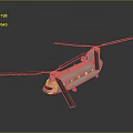 Realistic Military Helicopter 3D Model Rendering With Detailed Rotor Blades and Gray Background