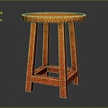 Modern Stool Cartoon Small Bench Small Bench Wooden Stool 3d model