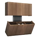 Modern Wooden Shoe Cabinet With Multiple Storage Compartments And Natural Wood Finish Design