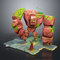 Modern Game The Monster of the Colors Stone Man Puppet Watcher 3d model