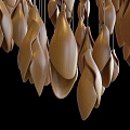Elegant Modern Chandelier With Teardrop Shaped Crystal Pendants Hanging Light Design