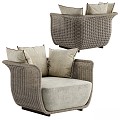 Vintage Lounge Chair Outdoor Garden Furniture Armchair 3d model