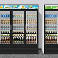 Commercial Glass Door Display Refrigerators For Storing Various Beverages On Shelves