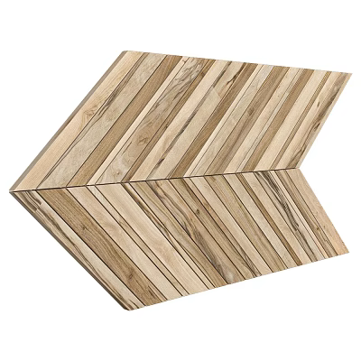 Wooden Wall Panel With Herringbone Pattern For Modern Home Interior Design 3d model