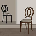 Elegant Modern Single Chair Design With Circular Woven Backrest And Upholstered Seat