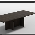 Modern Minimalist Dining Table With Light And Dark Wooden Finishes Featuring Simple Sturdy Base Design