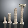 Columns Stone Columns Stone Columns Old Columns Roman Columns Roman Columns Classical Columns Greek Columns 3d model