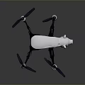 Innovative Quadcopter Drone With White Pig Head Design And Black Body Structure