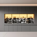 Modern Wine Cabinet In Open Kitchen With Glass Doors LED Lighting And Display Shelves