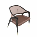 Modern Accent Chair With Black Frame Brown Leather Seat Mesh Back And Metal Legs