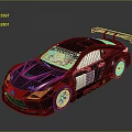 Lexus Gray Racing Car With Large Rear Spoiler And Sporty Wheels Design